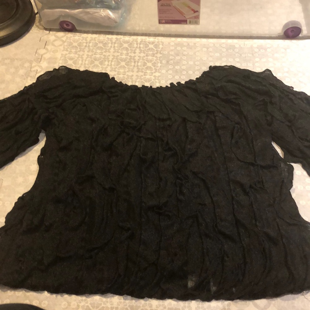 Black textured top